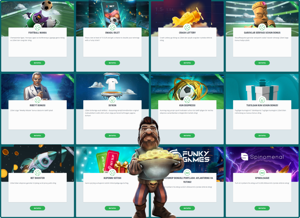 22Bet Bonus Takliflari 22Bet Bonus Takliflari
